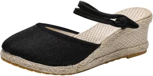 Women's Platform Wedge Sandals Slip on Wedge Sandal Comfortable Wedge Shoes Vacation Sandals for Women