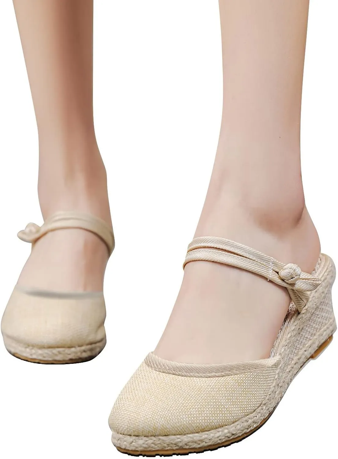 Women's Platform Wedge Sandals Slip on Wedge Sandal Comfortable Wedge Shoes Vacation Sandals for Women