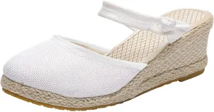 Women's Platform Wedge Sandals Slip on Wedge Sandal Comfortable Wedge Shoes Vacation Sandals for Women