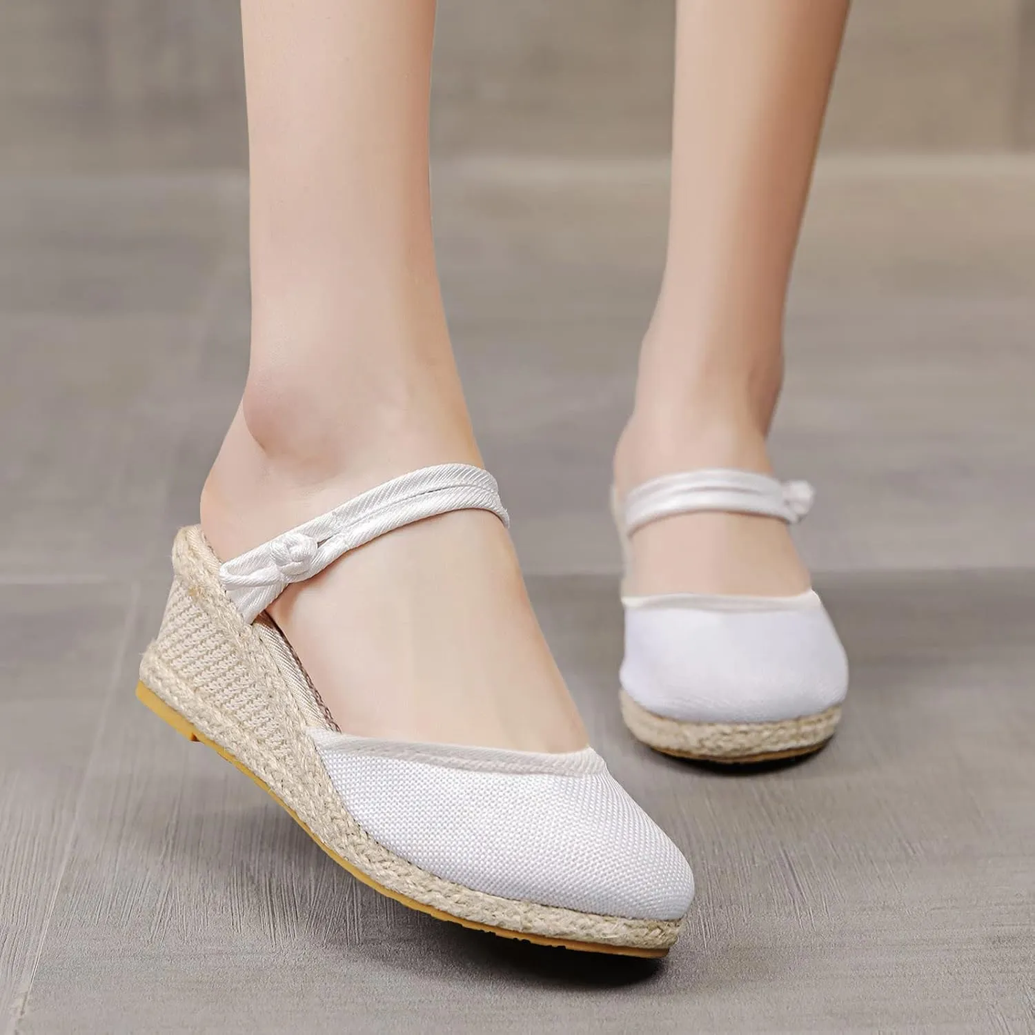Women's Platform Wedge Sandals Slip on Wedge Sandal Comfortable Wedge Shoes Vacation Sandals for Women