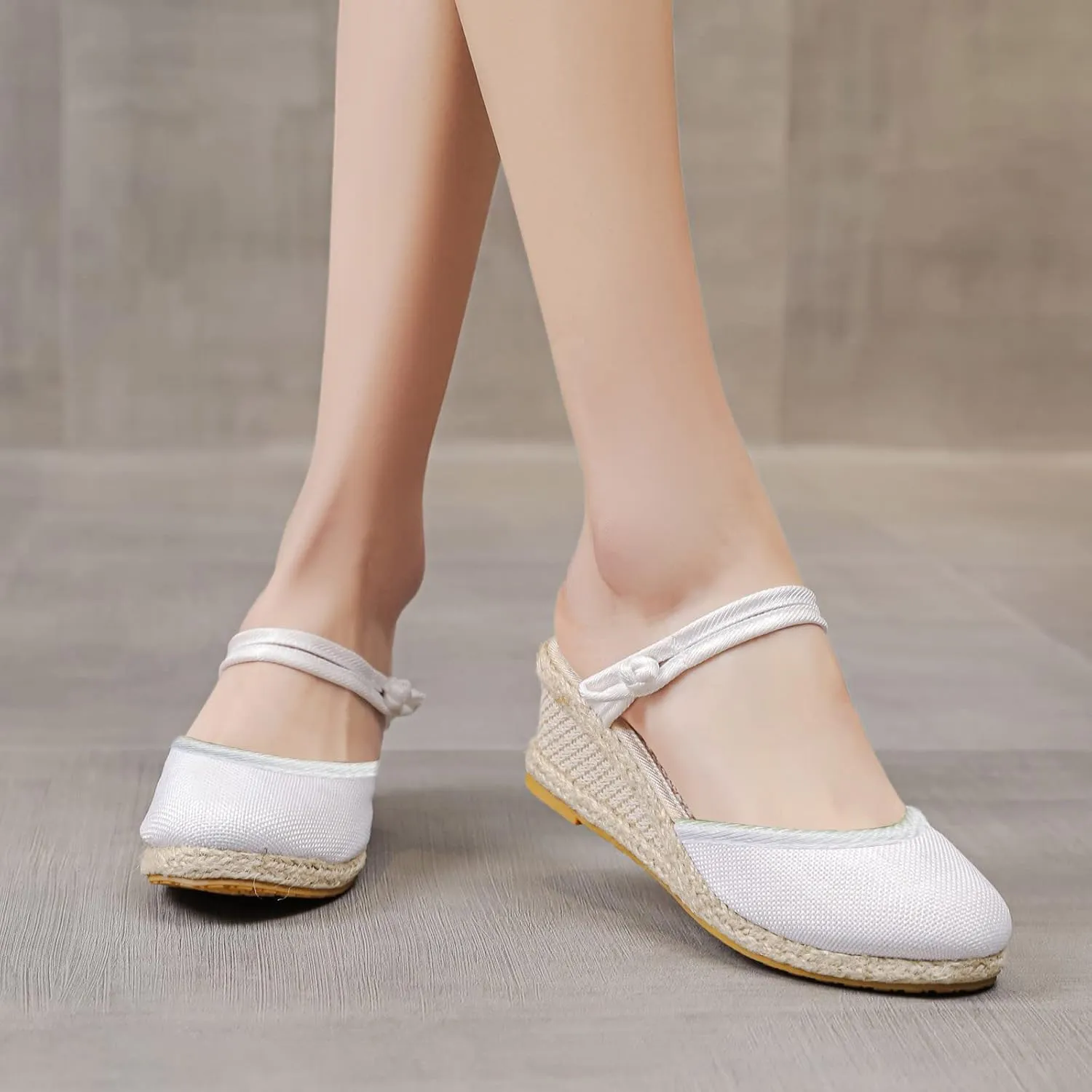 Women's Platform Wedge Sandals Slip on Wedge Sandal Comfortable Wedge Shoes Vacation Sandals for Women