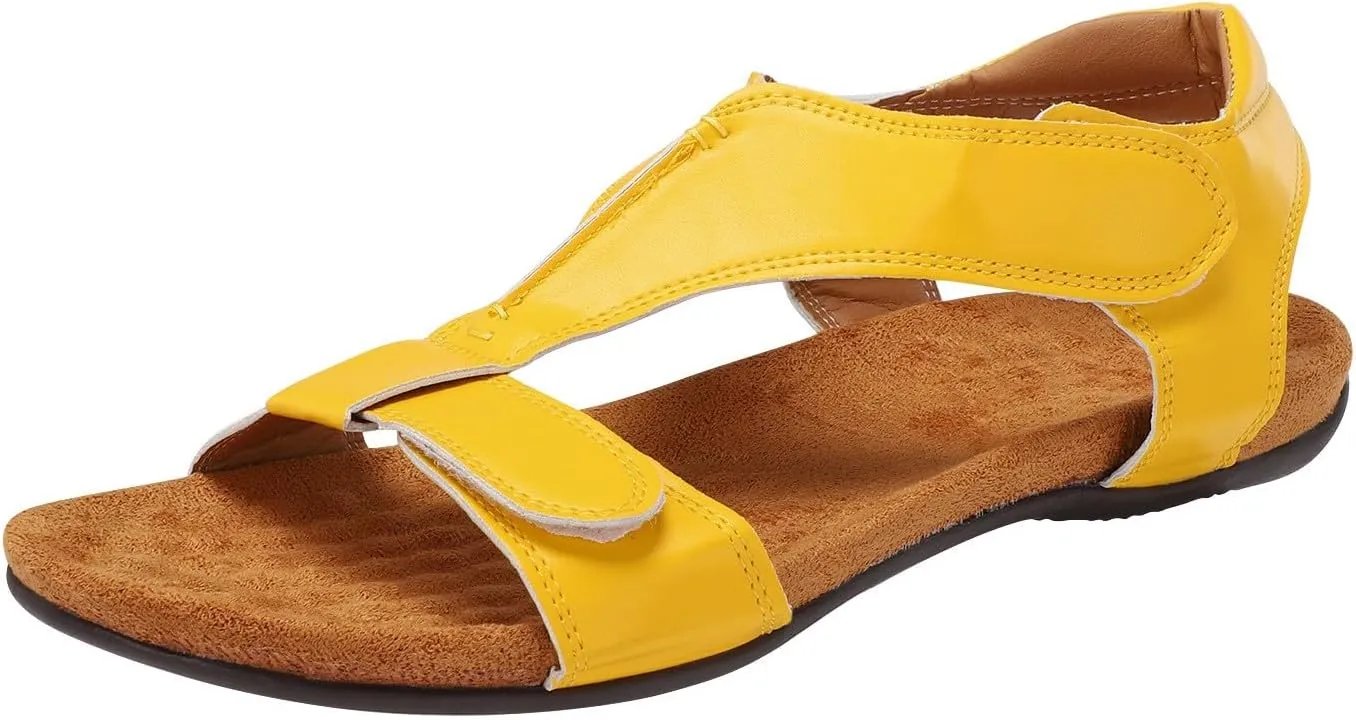 Womens Platform Wedge Sandals With Arch Support Lightweight Foam Slides Adjustable Buckle Summer Beach Casual Comfortable Walking Shoes Orthopedic Shoes for Women