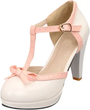 Women's Pumps Dress Shoes Sandals for Women Ladies High Heels Shoes Bowknot Business Causal Single
