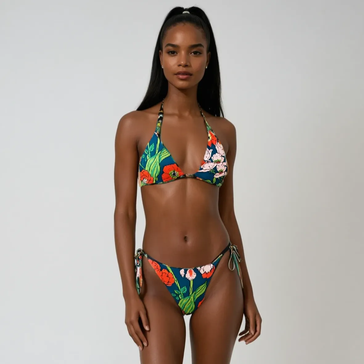 Women's Recycled String Bikini, Seychelles Floral