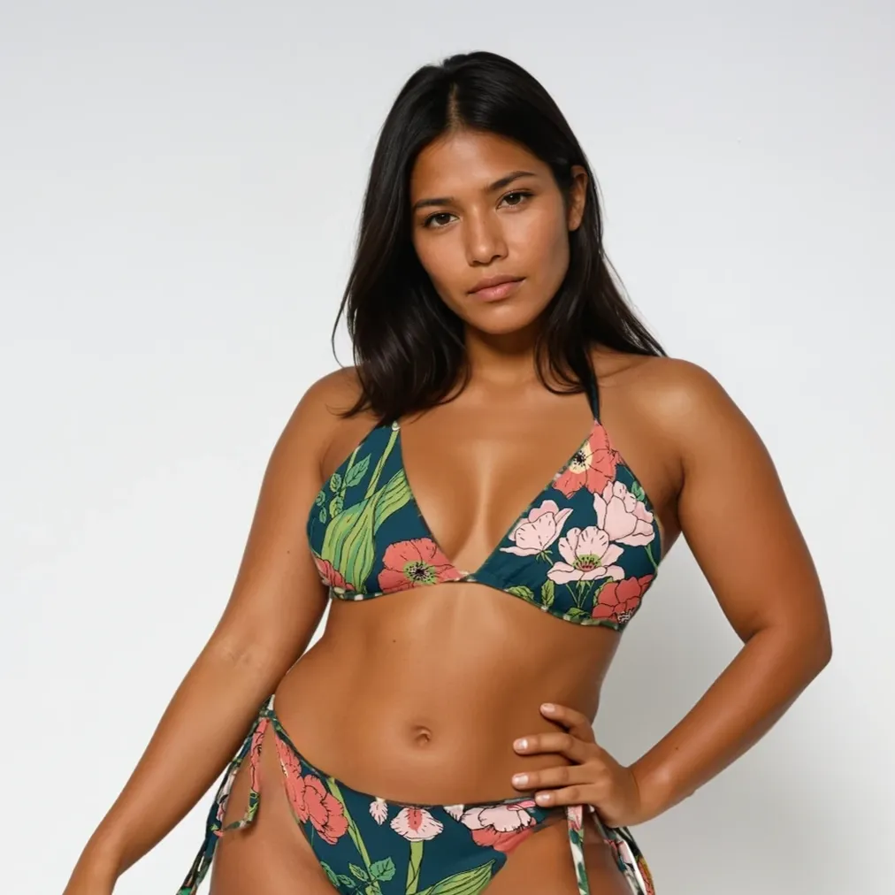 Women's Recycled String Bikini, Seychelles Floral