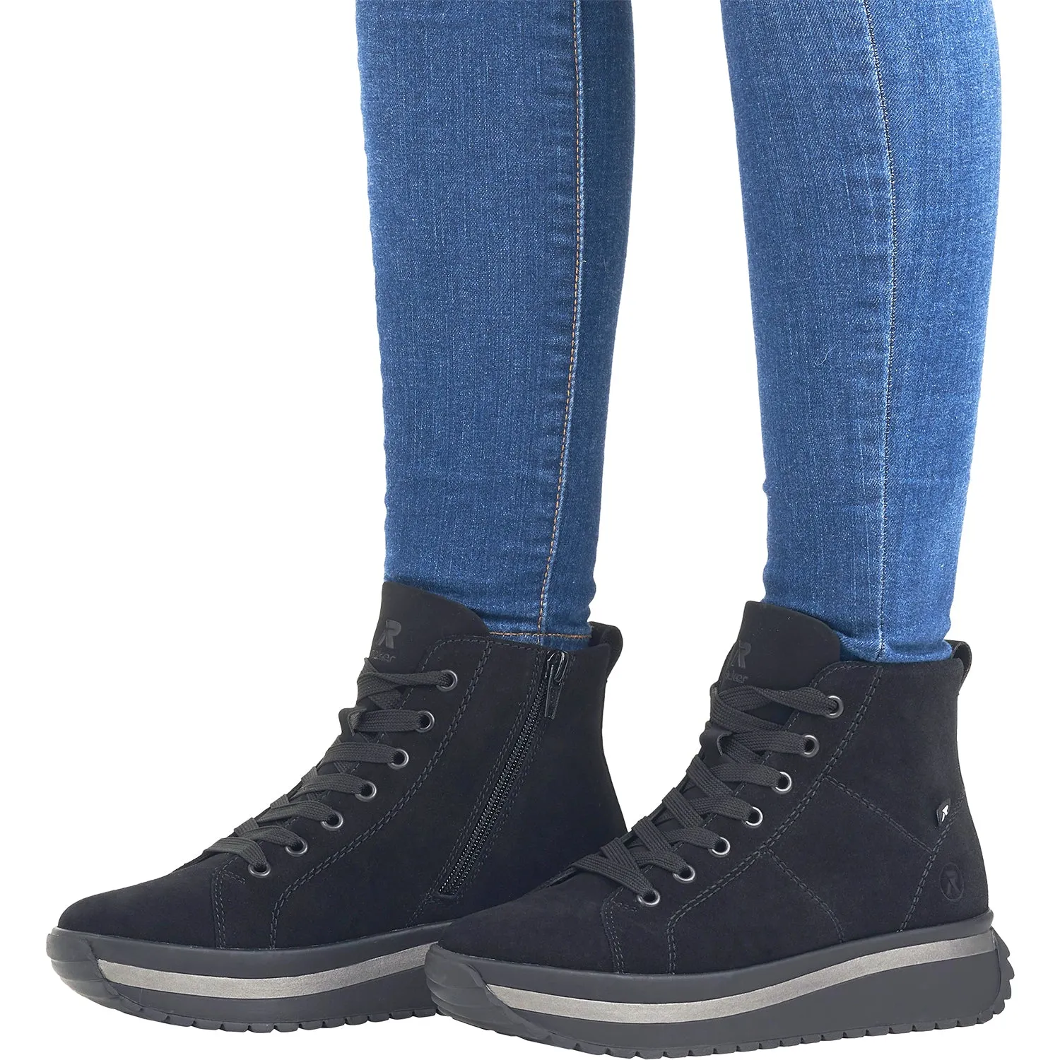 Women's Rieker Revolution W0960-00 Joy 60 Black Suede