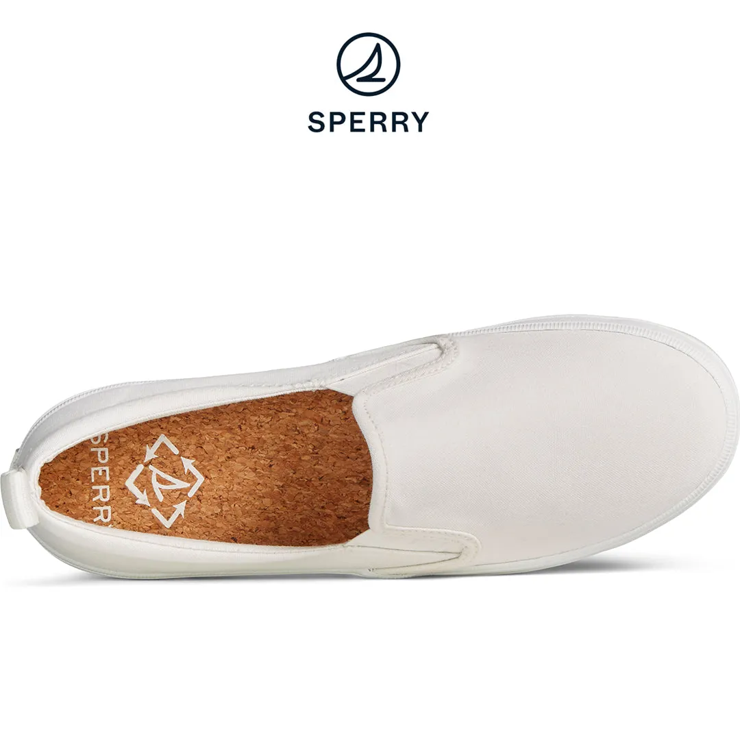Women's SeaCycled™ Crest Twin Gore Canvas Sneaker White (STS88145)