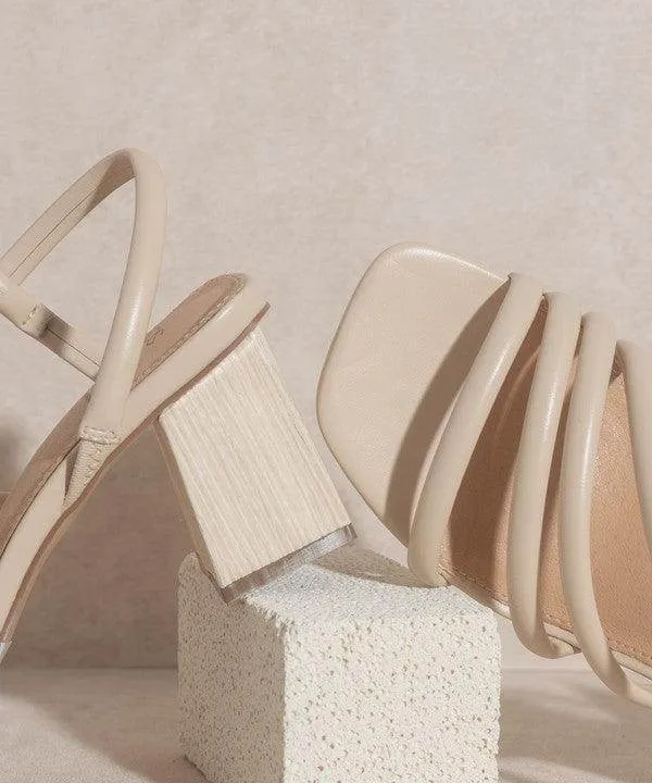 Womens Shoes Ashley Wooden Heel Sandals