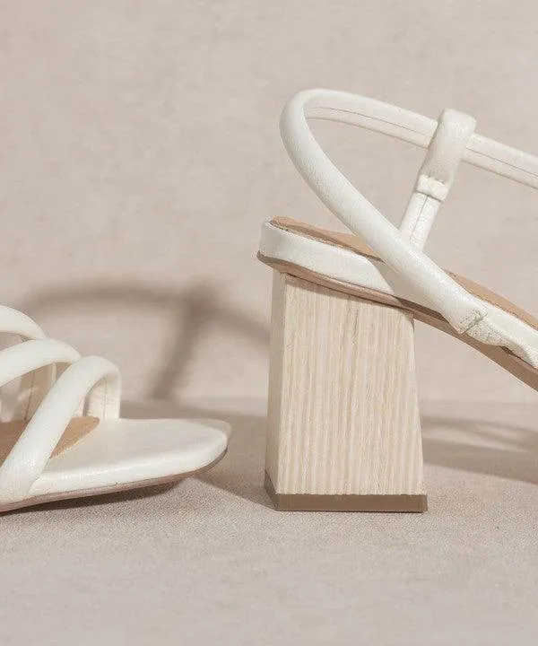 Womens Shoes Ashley Wooden Heel Sandals