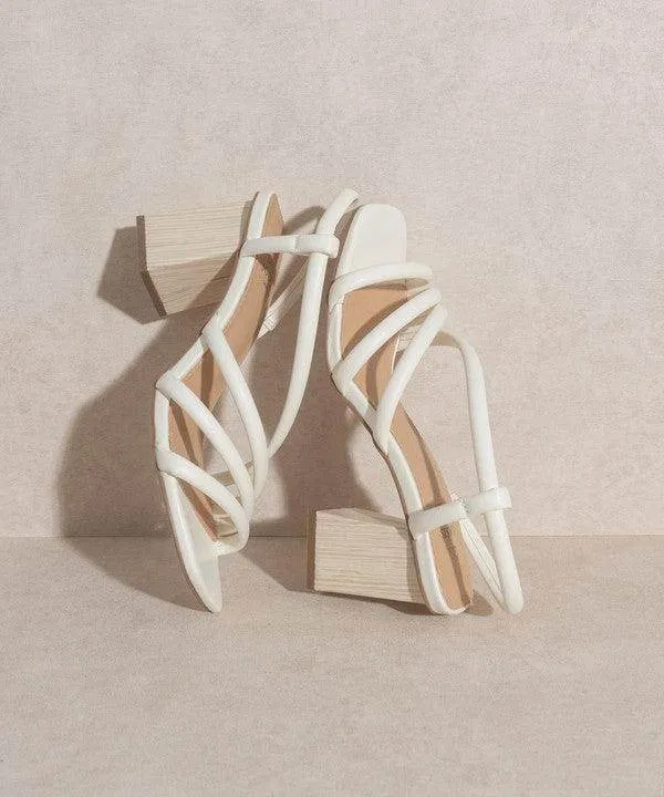 Womens Shoes Ashley Wooden Heel Sandals