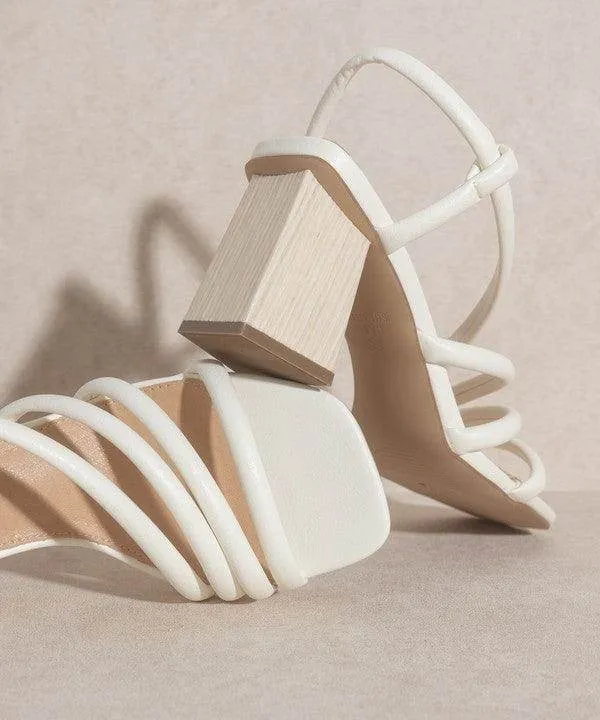 Womens Shoes Ashley Wooden Heel Sandals