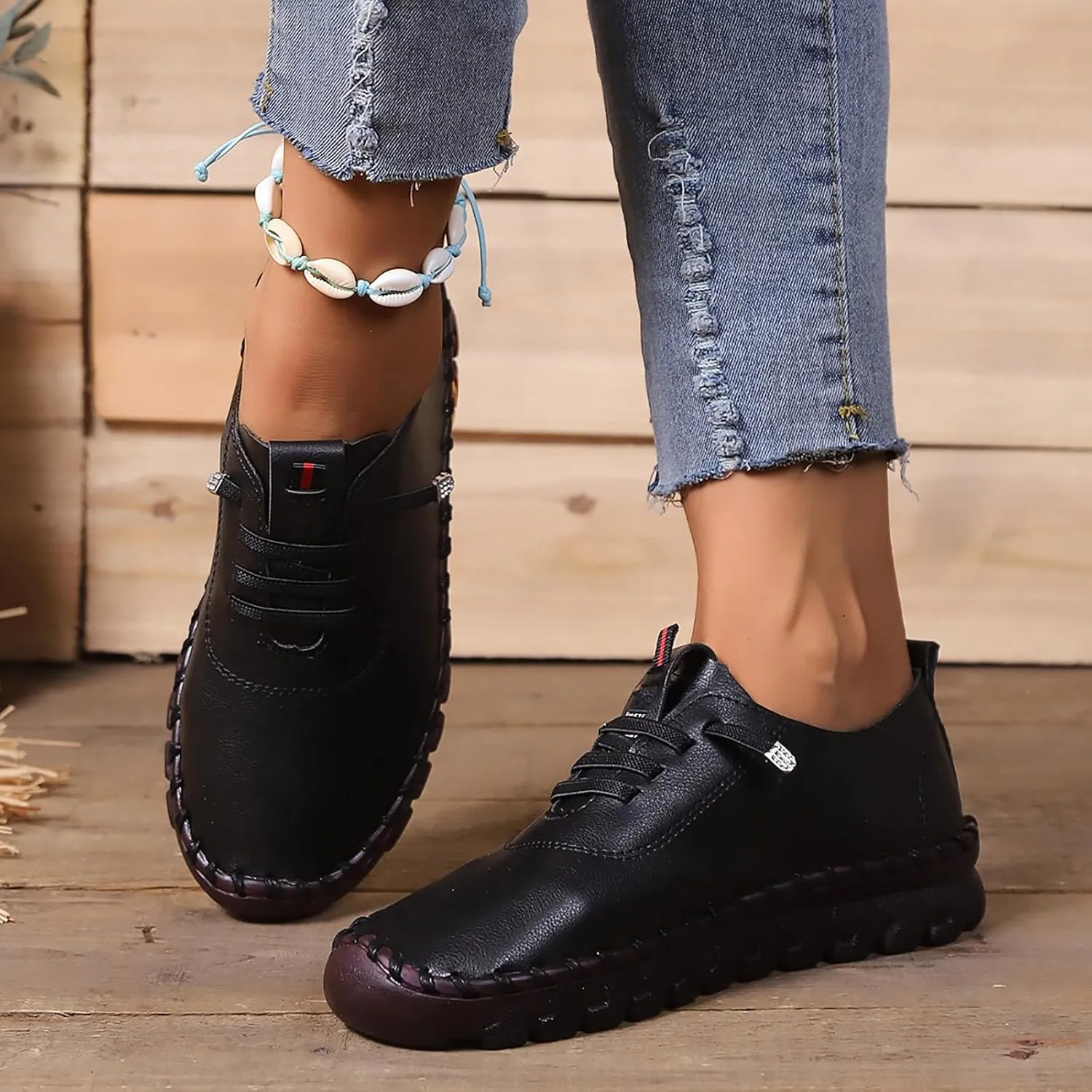 Womens Shoes FlatsWomens White Sneakers Wide Width Loafers for Women Flat Bottom Fashion Christmas Sneakers for Women 2024 Wide Toe Box Trendy Casual
