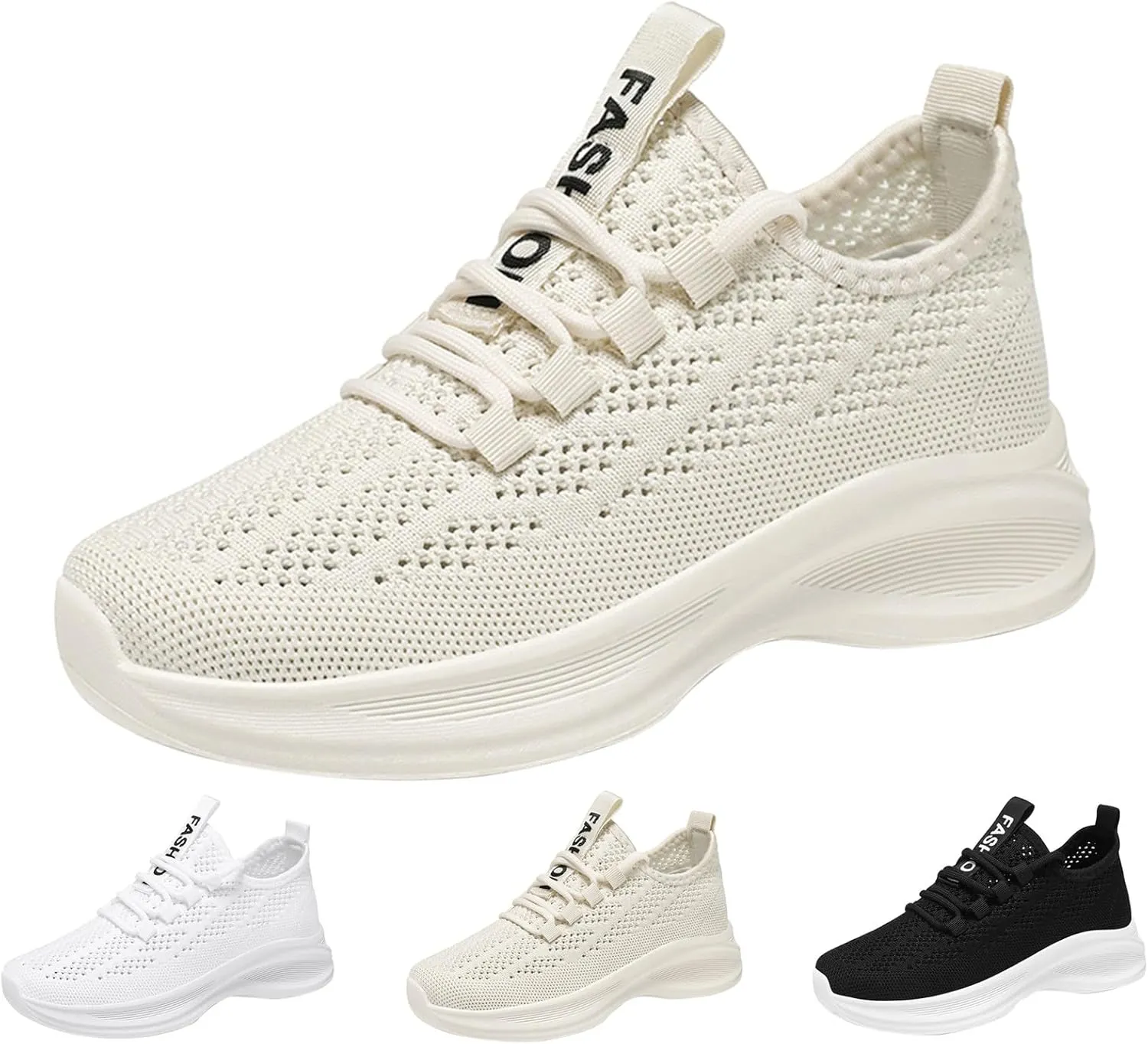 Womens Slip On Sneakers Comfortable Walking Shoes Women Walking Tennis Shoes Lace-Up Comfortable Casual Sneakers