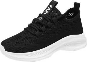 Womens Slip On Sneakers Comfortable Walking Shoes Women Walking Tennis Shoes Lace-Up Comfortable Casual Sneakers