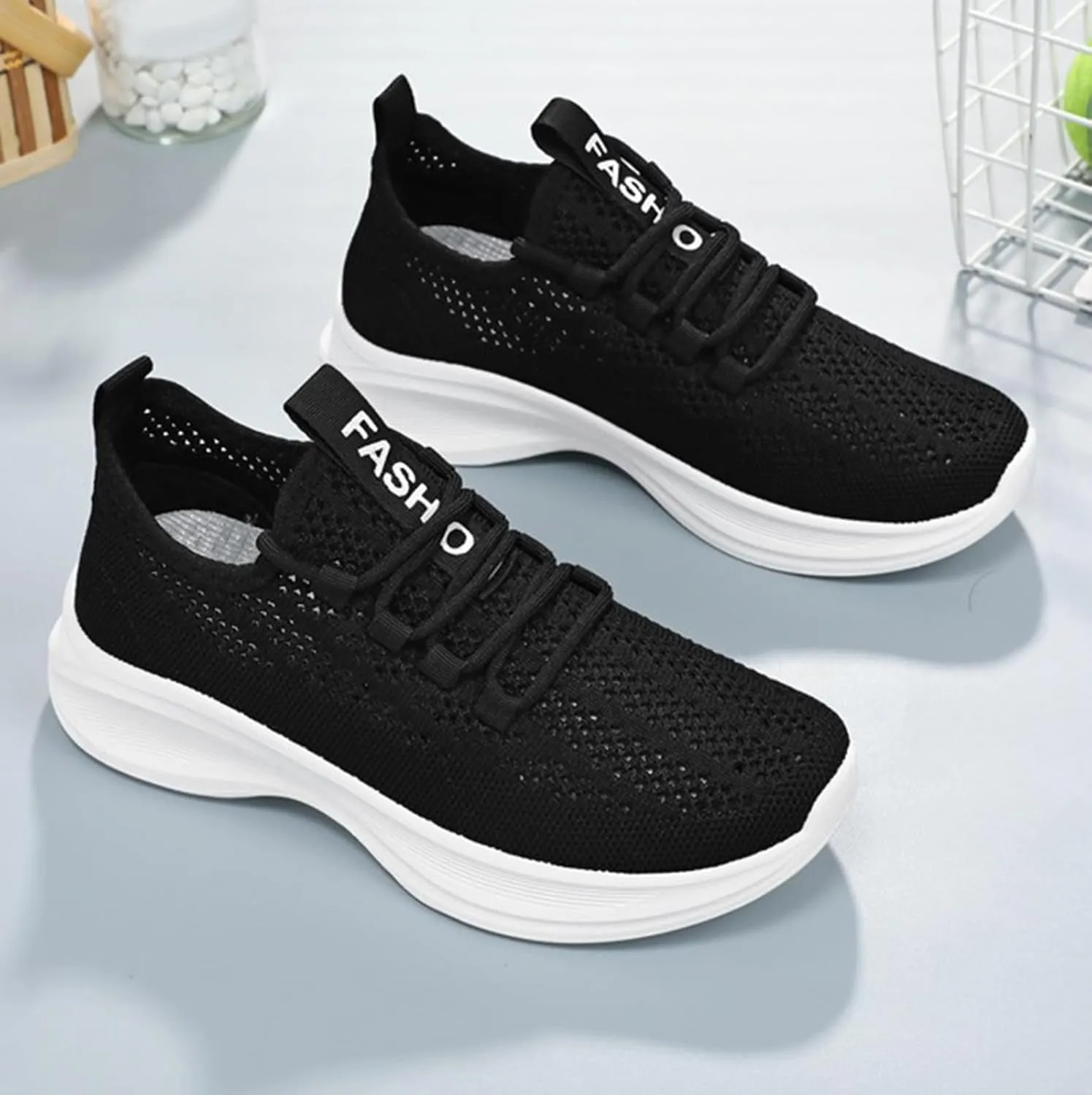 Womens Slip On Sneakers Comfortable Walking Shoes Women Walking Tennis Shoes Lace-Up Comfortable Casual Sneakers
