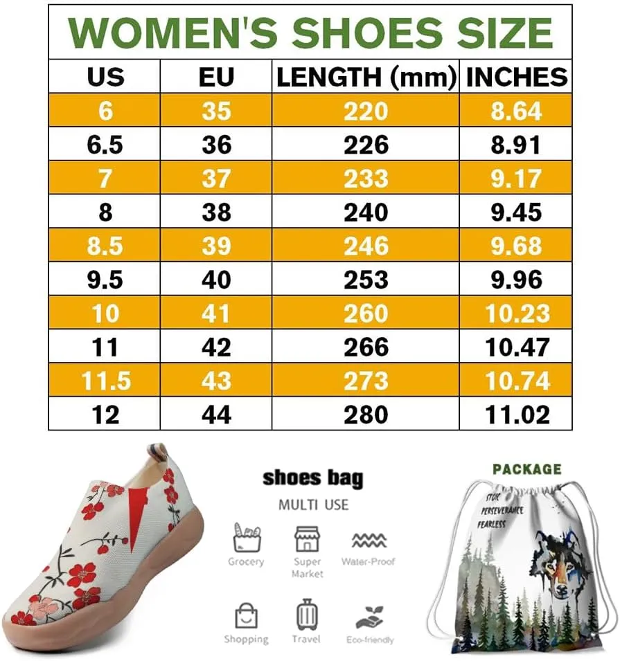 Women's Slip Ons Lightweight Flats Sneakers Walking Casual Loafers Art Painted Travel Shoes