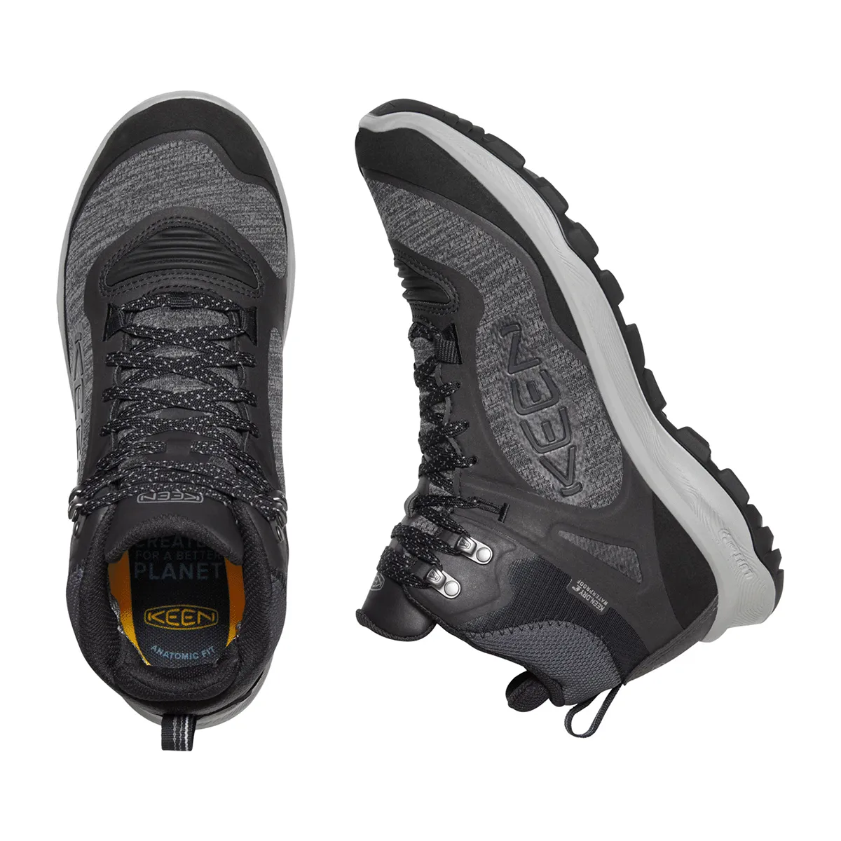 Women's Terradora Flex Mid Waterproof Black Steel Grey