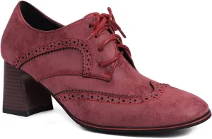Women's Vintage Suede Patent Lace up Dance Shoes Closed Square Toe Concise Brogues Party Comfortable Business Formal Occasion Oxfords Chunky Dating Wedding High Block All Weather Heels
