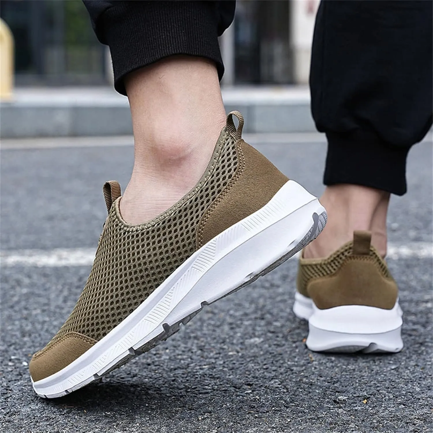Women's Walking Shoes Cushion Comfortable Breeze Shoes Womens Tennis Shoes Slip On Business Casual Shoes Black Sneakers Steel Toe Tennis Shoe Casual Loafers