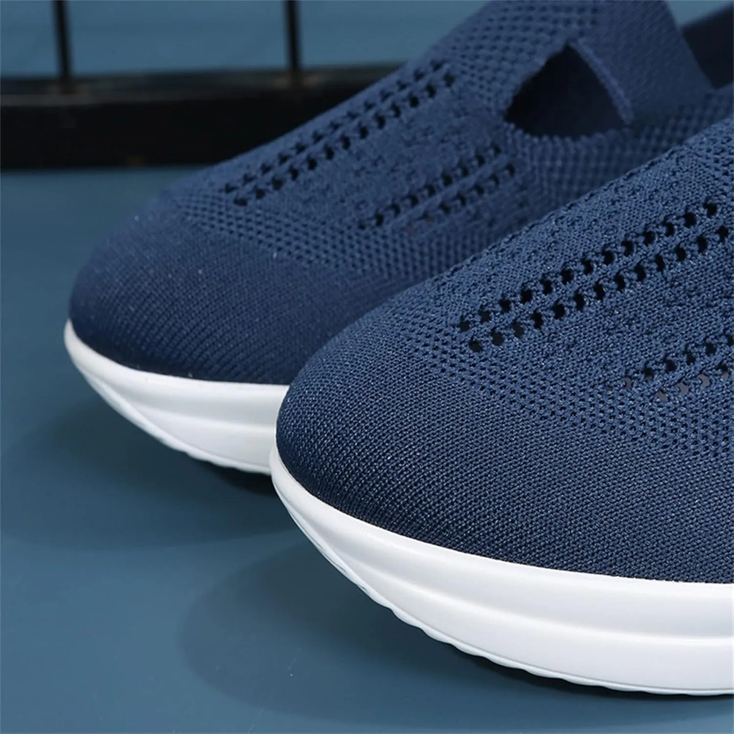 Womens Walking Shoes Sock Sneakers Knit Upper Non Slip Shoes Breathable Lightweight Mesh Platform Athletic Shoes
