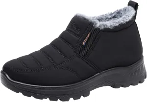 Women's Waterproof Winter Snow Boots Lightweight Warm Faux Fur Lined Mid-Calf Booties Lightweight Winter Warm Thermal