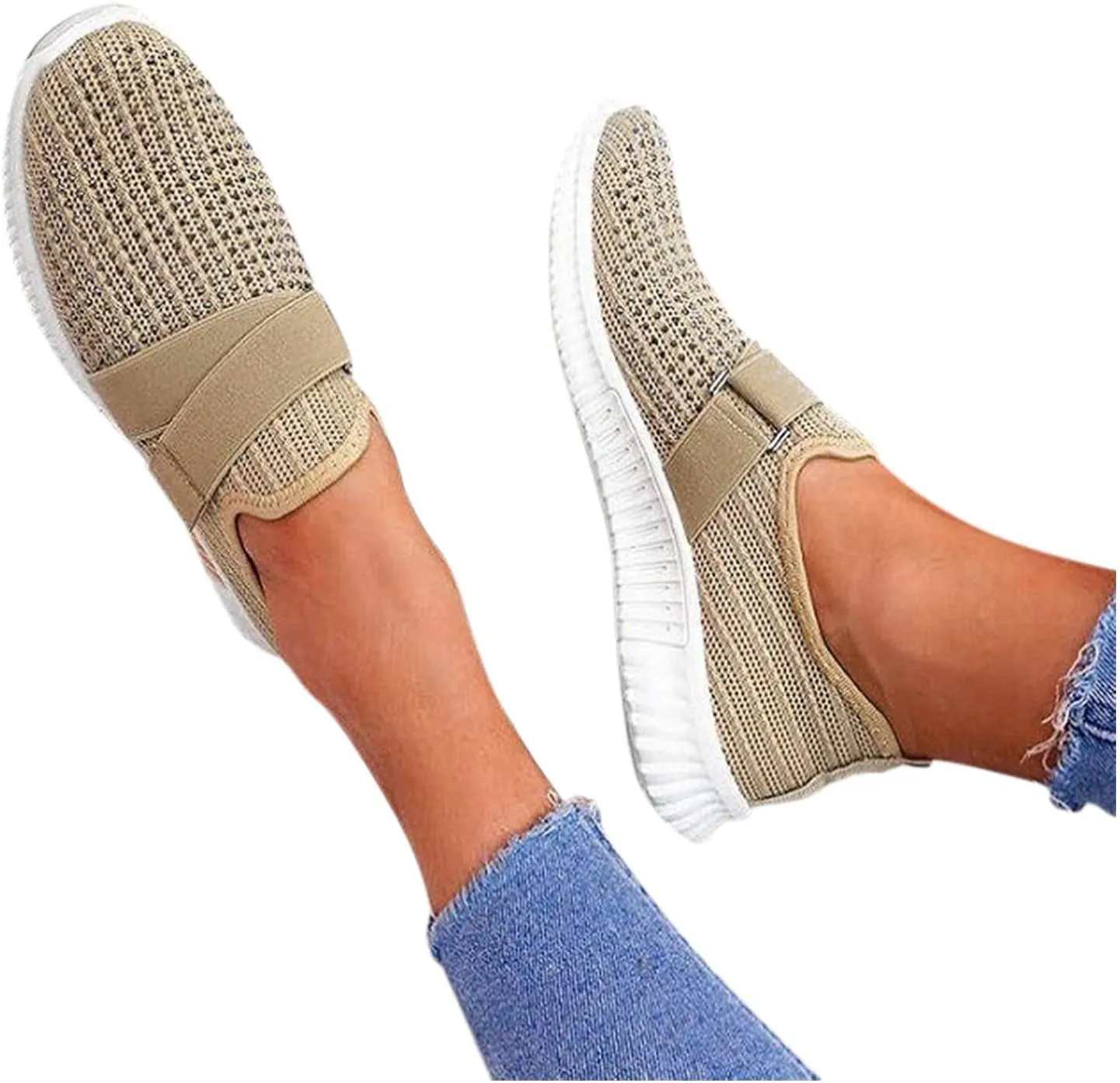 Womens White Platform Sneakers Low Top Platform Shoes Business Casual Shoes Women Woman Loafers Shoes White Leather Slip On Sneakers for Women