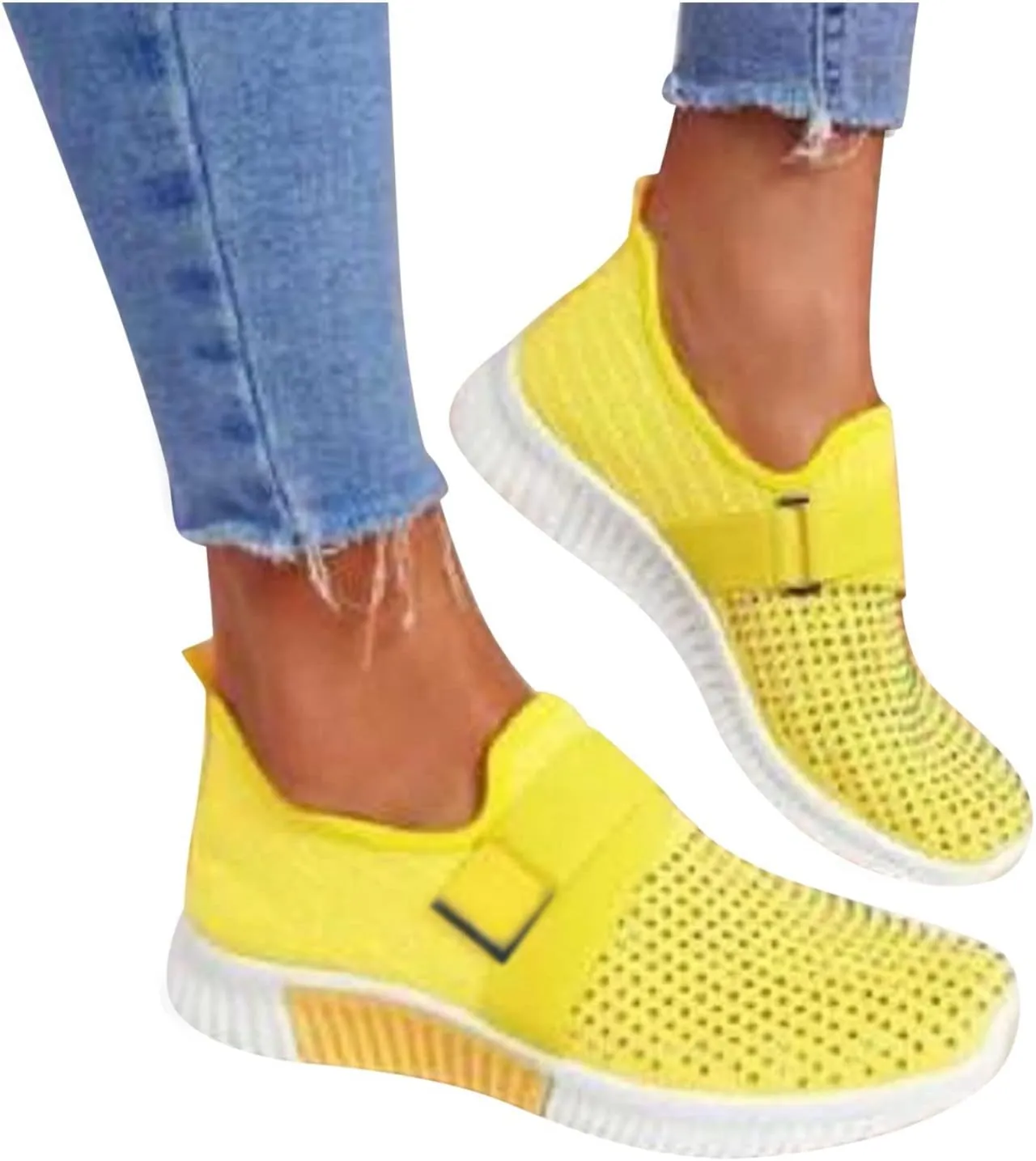 Womens White Platform Sneakers Low Top Platform Shoes Business Casual Shoes Women Woman Loafers Shoes White Leather Slip On Sneakers for Women