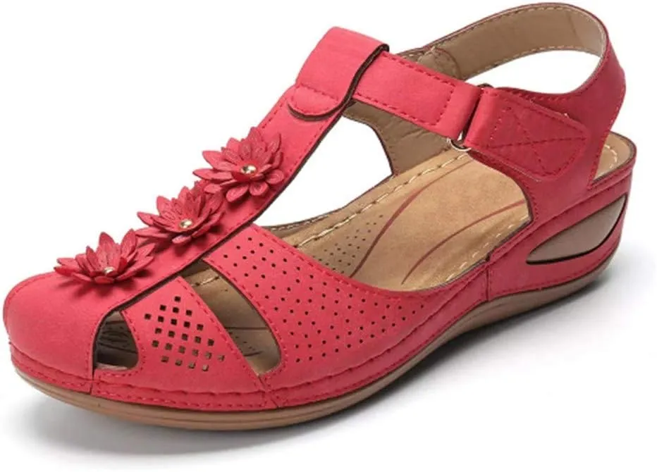 Womens with Arch Support Walking Sandals Orthopedic Recovery Slides Comfortable Adjustable Straps Thick Cushion Summer Beach Casual Outdoor Footwear