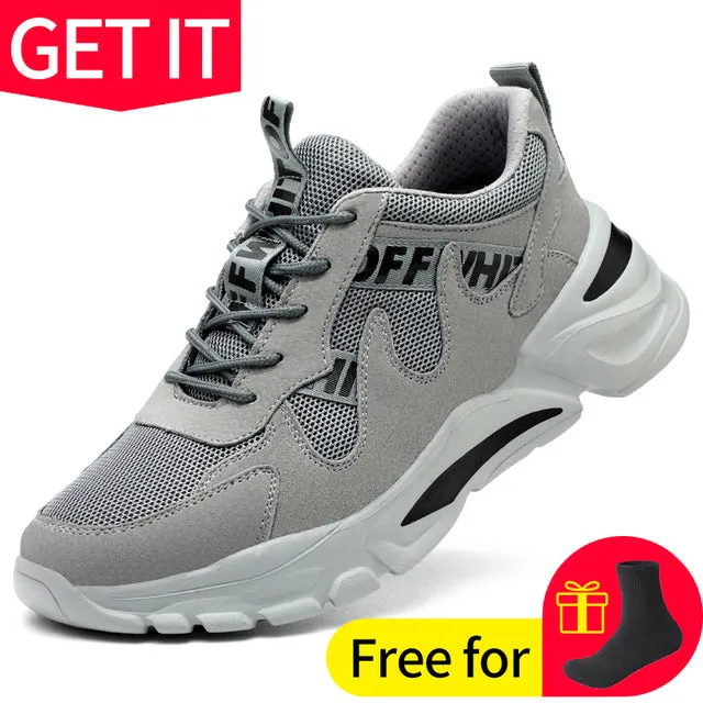 Work Safety Shoes Men Steel Toe Cap Puncture-Proof Anti-smash Women Boots Sport Warm Indestructible Wear Lightweight Flexibility