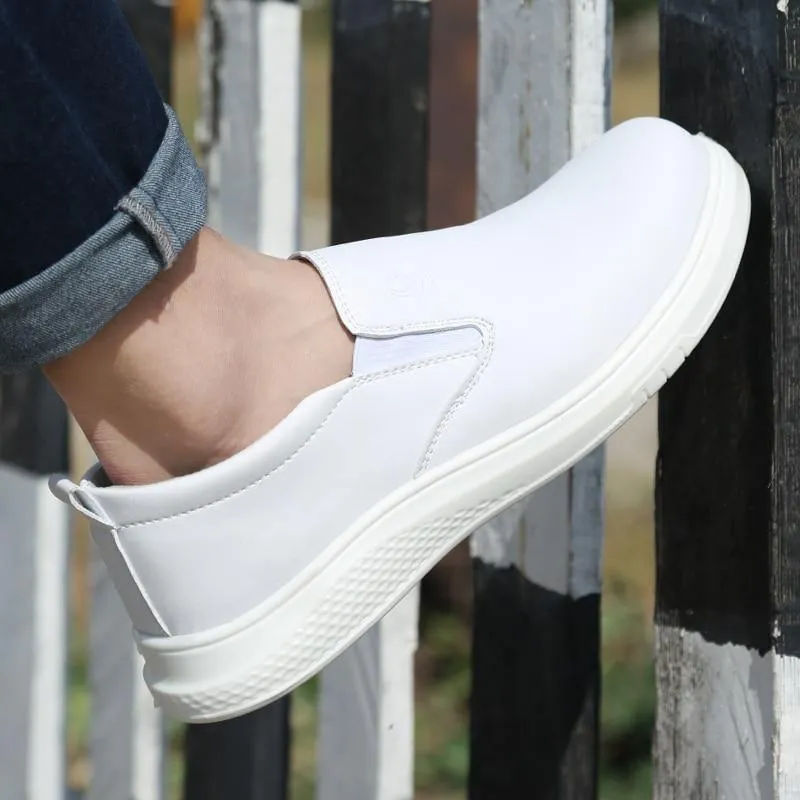 Yogi White Cushion Safety Steel Toe Shoes