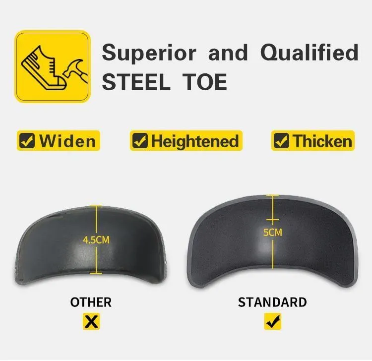 Yogi White Cushion Safety Steel Toe Shoes