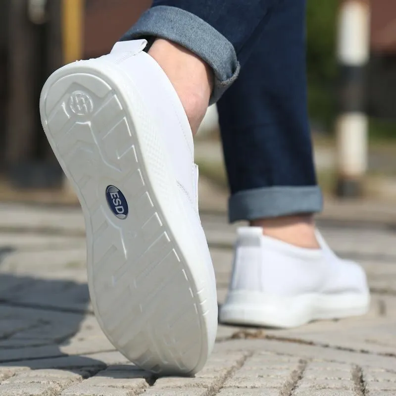 Yogi White Cushion Safety Steel Toe Shoes