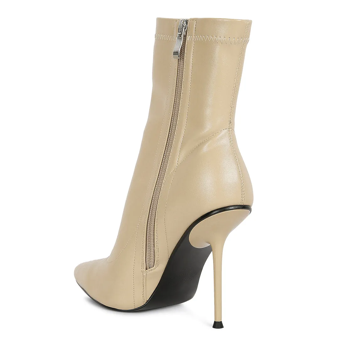 Yolo High Pointed Heeled Ankle Boot