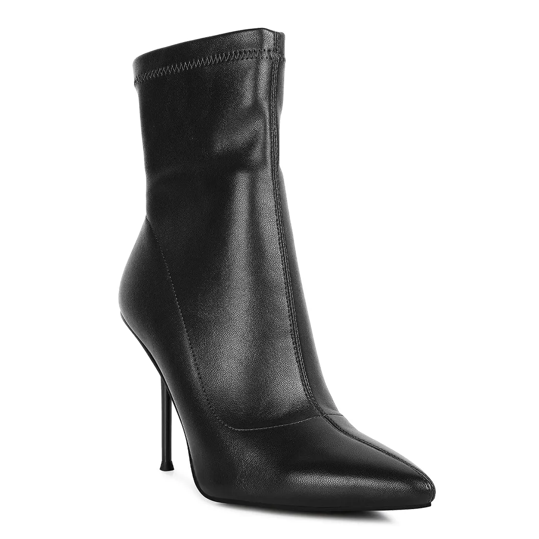 Yolo High Pointed Heeled Ankle Boot