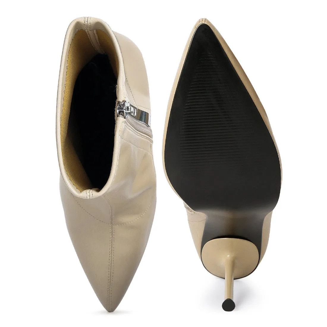 Yolo High Pointed Heeled Ankle Boot