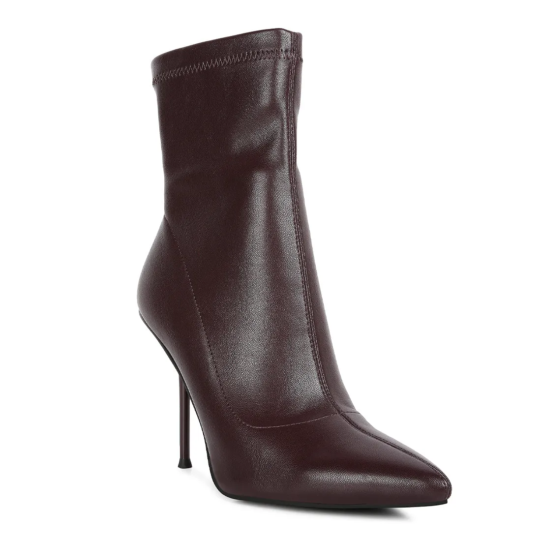 Yolo High Pointed Heeled Ankle Boot