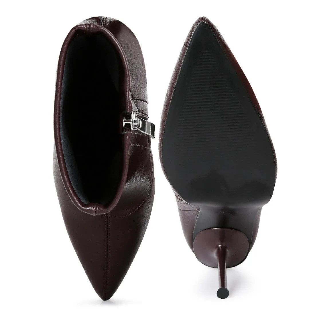Yolo High Pointed Heeled Ankle Boot
