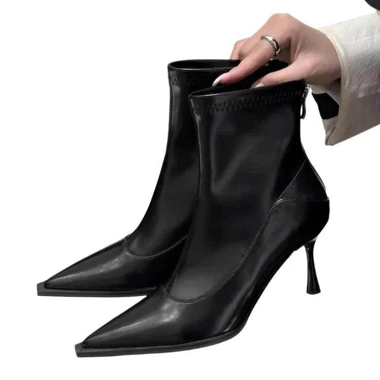 ZORA | Pointed Toe Eco-Leather Booties