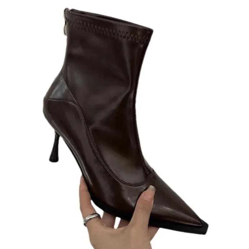 ZORA | Pointed Toe Eco-Leather Booties